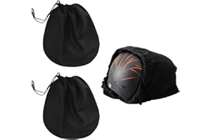 Cable Leader 2 Stück Schwarze Helmtaschen, Helmtasche Motorradhelm mit Kordelzug, 47 x 43 cm Helmsack, geeignet für Motorradhelme, Skihelme, Fahrradhelme, Basketbälle, Fitness, leicht zu verstauen