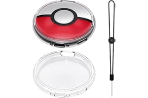 PKBD Funda para Pokemon GO Plus + 2023, Estuche Protector Duro con Correa de Mano, Funda Protectora de TPU a Prueba de Golpes Compatible con Pokemon GO Plus Plus, Transparente