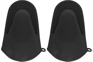 Yosoo Health Gear Paket med 2 ugnshandskar, mini silikonförtjockade handskar, förtjockade, värmebeständiga, handsktåliga, för