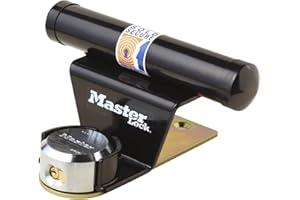 Master Lock 1488EURDAT Protector pour Porte de Garage Basculante avec Serrure à Clé, Noir