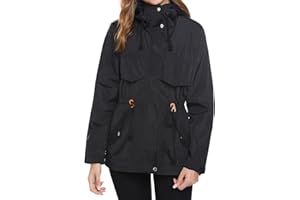 Gyabnw Abrigos Impermeables para Mujer Ligera Chaqueta Cortavientos Chubasquero Secado Rápido Chaqueta Deportiva con Capucha