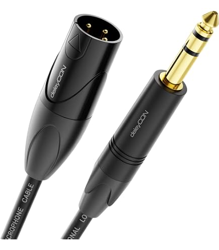 Câble Audio Symétrique Plugger XLR Mâle/Jack TRS 6.35mm - 6m - Qualité Professionnelle - Studio Et Live