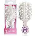 Majestique Small Hair Brush - Travel Detangling Brushes - 100% Bio-Friendly Hair Comb for Kids, Women, Men - Mini Hair Brush, Pocket Pro, for Curly Hair, Wet Dry - Color May Vary