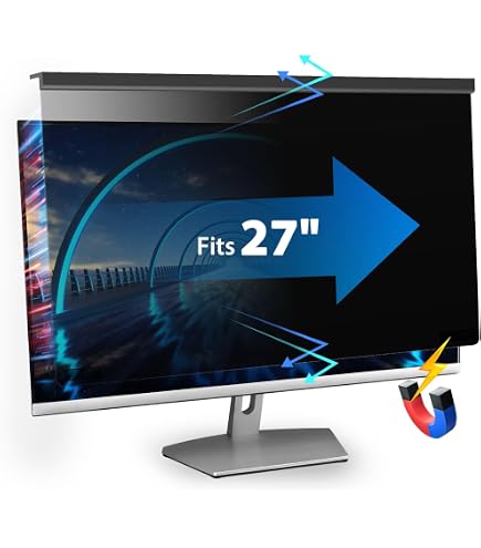 Magnetic Anti-glare Monitor Filter SOPPY [2-Pack] 24 Inch Computer ...