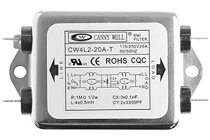 Bilinli Filtro emi de Potencia CW4L2-20A-T AC monofásico Mejorado 220V 50/60 HZ
