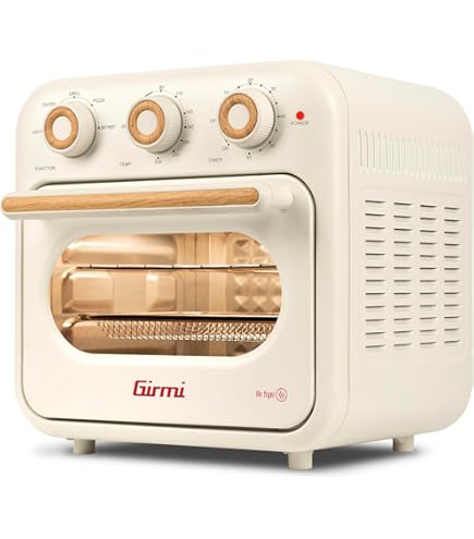 Empotec - Freidora de aire superior vintage de color gris, horno de 230 grados de cocción, temporizador de 16 litros, potencia 1200-1400 W, voltaje 220-240 V, asas multifunción, secador de alimentos