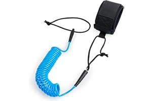 Abahub Sup Leash, Accesorio Sup, Tabla de Surf Leash Board Sup Safety Line, Negro/Azul 10ft para Adultos