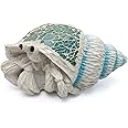 Usupgift Resin Ocean Series Statue Figurines for Gifts Home Bathroom Living Room Garden Desk Decor (Blue-Hermit Crab)