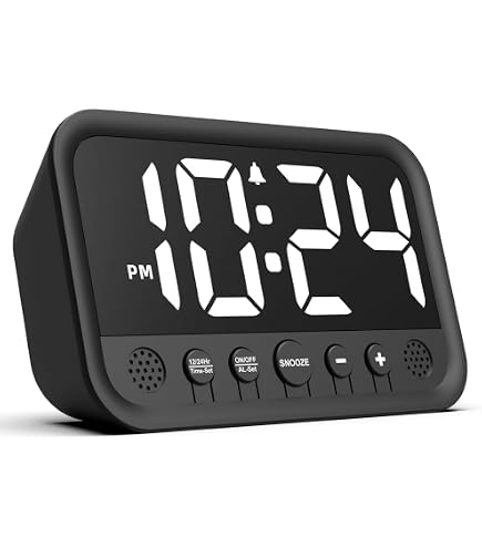 Réveil Numérique LED Avec Affichage Température - 3 Alarms - Luminosité Réglable - Commande Vocale - Vert