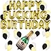 Produktbild Happy Birthday Luftballons gold mit Champagner zu deinem Geburtstag – Geburtstags Party Deko Zubehör – 18. 30. 40. 50.
