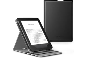MoKo Étui pour 6" Tout Nouveau Kindle 11e Génération 2022/10e Génération 2019, étui de Retournement Vertical avec Rétro-éclairage, Pas Compatible avec Kindle Paperwhite - Noir