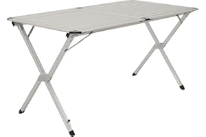 CampFeuer Table de camping en aluminium pour 4 personnes | 140 x 70 x 70 cm | pliable, rabattable et réglable en hauteur | Table pliable en aluminium, table à roulettes pour le camping, le jardin et la terrasse