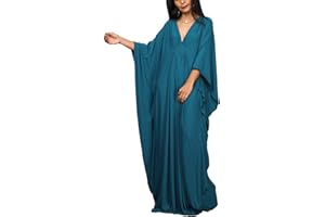 YouKD Wemen's Vestido largo estilo caftán bohemio, para la playa, talla única