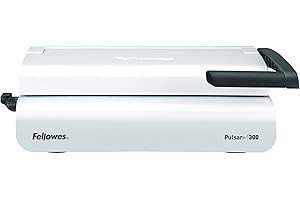 Machine à relier Fellowes Star+ avec rangement – Perfore 20 feuilles A4 – Relieuse manuelle à anneaux plastique – Relie jusqu’à 150 feuilles – Idéale pour maison ou petit bureau