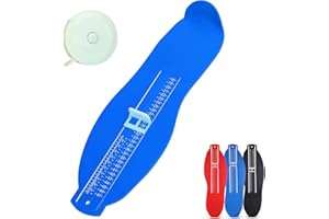 LWAIX Misuratore del Piede per Bambini e Adulti Misura Piede Bambino Misuratore di Piedi per Scegliere Le Scarpe Adatte Dimensioni UK/EU con Metro a Nastro (Blu)