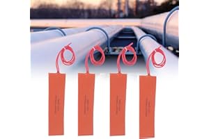 EIMSOAH 4 Pcs Flexible Silicone Rubber Heating Pad, Silicone Heating Blanket, 20W 12V Heater Mat, for Industrial Equipment