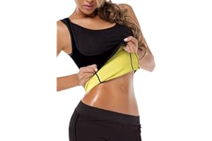 DODOING Damen Corsage Korsett Bauchweg Training Taillenkorsett Abnehmen Shirt Taillenformer Fitness Sauna-Anz¨¹ge Sport Tank Top Neopren Schwei? Weste Body Shaper f¨¹r Gewichtsverlust Nein Rei?Verschluss