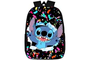 OBLRXM Stitch Sac a Dos, Cartable pour enfants, Stitch Sac à Dos Cartable pour la Maternelle Sac à Dos pour Enfants Scolaire Sac à Dos pour l’école et la crèche