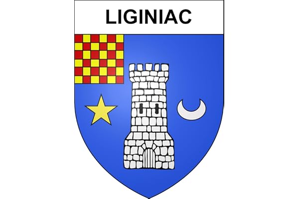 Bearn Liginiac 19 Ville Sticker Blason écusson Autocollant adhésif - 4 cm