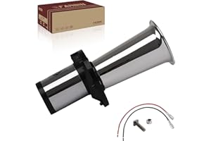 FARBIN 12V OOGA Klaxon de Voiture Classique Style Ancien Vintage Klaxons Vieux Tacot Chrome à Air Antiquités Klaxons AHOOGA (Argent tons étranges klaxon)