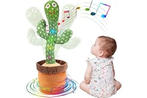 Edencomer Sprechende Kaktus Spielzeug Tanzen Kaktus Spielzeug Singen Kaktus Spielzeug Wiederholen Sie, was Sie Sagen Interaktive Baby Spielzeug für Jahr Alte Jungen Mädchen Geschenke