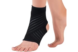 Actesso Chevillère Entorse et Maintien – Attelle Cheville avec Sangle pour Soulagement, Blessures, Prévention et Sport | Protège Cheville pour Homme et Femme | Pied Droit ou Gauche (Noir, M)