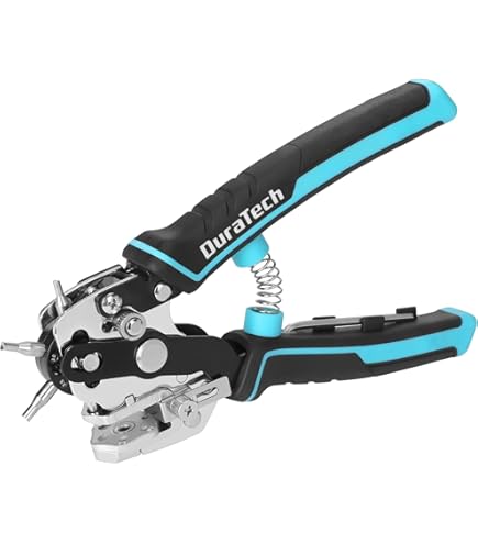 Glarks Kit Cucito Pelle 15 Pezzi: Punteruolo Portatile, Aghi Dritti E Curvi, 8 Fili Cerati E Accessori Fai Da Te