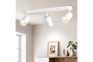 Gr4tec Taklampa med 3 svängbara spotlights GU10, moderna vita takspotlights