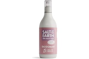‎SALT OF THE EARTH Natural Deodorant Roll On Refill by Salt of the Earth, Lavender & Vanilla - Vegan, Long Lasting Protection, Leaping Bunny Approved, Made in the UK - 525ml