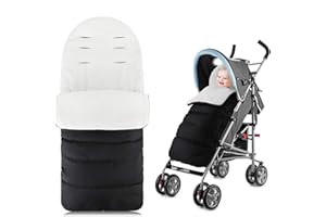 Luchild Sacco Termico Passeggino Universale, Coprigambe Passeggino Universale, Sacco Passeggino Invernale Staccabile con Cerniere Laterali, Fodera in Caldo Pile Polare, Impermeabile e Antivento