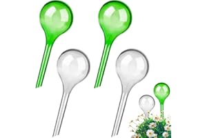 LOCOLO 4-Count Large Plant Watering Globes Watering Globes10 x 3 Inch Plant Watering Globes Automatic Watering Bulbs Houseplant Plant Pot Bulbs, PVC