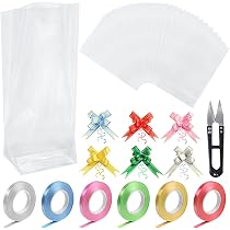 120 Cellophantüten 17x9 Cm Mit Twist-Bändern – Perfekt Für Plätzchen, Süßigkeiten & Partygeschenke