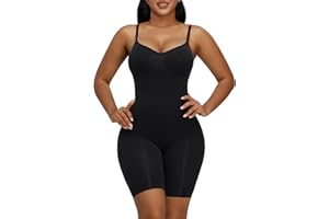 YIANNA Damen Shapewear Bodysuit Bauchweg Shaping Body Tanga Formender Shaper mit Verstellbare Träger