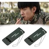 CurrentBazaar 2 Camping Outdoor Living Loud Emergency Whistle Survival Plastic Whistle