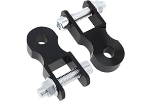 Windance 2Pcs Support d'amortisseur arrière pour moto, adaptateur universel d'extension de hauteur, support d'extension conique avec vis (Noir)