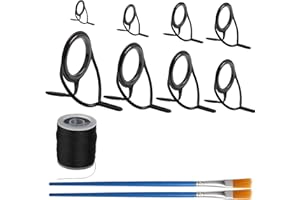 Dovesun Angelrute Reparatur Kit, Spitzenring Rutenring Keramik Edelstahl Carbon Führungen Rute Spinner | Baitcasting-Rutenfüh