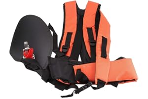 TANGXI Recortador de arnés de doble correa para el hombro, recortador de cuerdas Correa de arnés completo, desbrozadora Arnés de hombro Doble correa de hombro Cortacésped Cinturón de nylon en forma de Y para