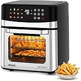 INALSA Air Fryer Oven|12L,1700W|Stainless Steel Body|12-in-1 Functions,Fry,Bake,Grill,Dehydrate&Reheat|12 Preset|Rotisserie&C