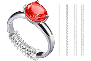Diffaxy 20 Stück Ringverkleinerer Unsichtbar, Transparent Ring Verkleinerung für lose Ringe, Silikon Ringgrößenversteller Set, Unsichtbar Verkleinern Groß Kleiner Machen (4 Größen)