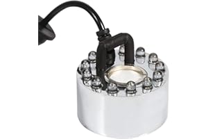 Brumisateur de Fontaine D'étang, LED Machine à Brouillard D'intérieur Mini Brumisateur de Réservoir de Poissons pour Les Jeux d'eau Rocailles et Paysages en Pot