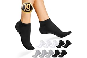 IceReco 10 Paar Sneaker Socken Herren Damen, Baumwolle Kurze Sportsocken Laufsocken Anti Schweiß Atmungsaktive Quarter Socks