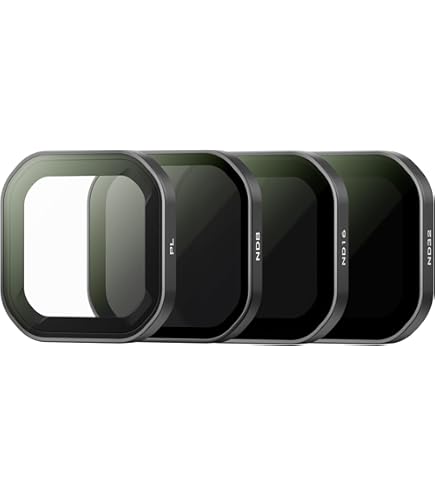 Freewell Standard Giorno 4K - Set 4 Filtri ND (ND4, ND8, ND16, ND32) Per One R (Wide Angle 4K) - Peso 4g