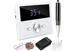 I·B·N G Trapano per Unghie Professionale,Kit per Manicure e Pedicure Elettrico,Velocità Regolabile 35000 giri / min,Uso Domestico e in Salone