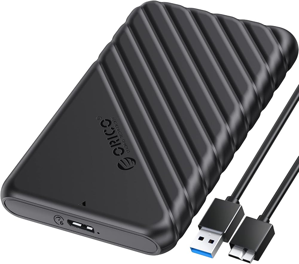 ORICO USB3.0 2.5 inç Hdd 6TB Ssd Harici Slim Harddisk Kutusu, , Siyah