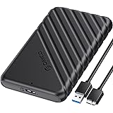 ORICO 2.5 inch External Hard Drive Enclosure USB 3.0 to SATA III for 7mm and 9.5mm SATA HDD SSD Tool Free [UASP Supported] Bl