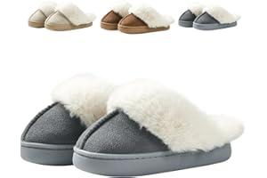 Fadezar Girls Boys Slippers kids Plush Warm Fluffy Slippers Memory Foam Fleece Slip-on House Shoes Indoor Outdoor