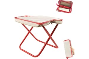 HuaMuDM 30 cm Camping Hocker Tragbarer Klapphocker,Leicht Sitz Falthocker,Klapphocker aus Aluminium und Textilene,für Reisen Wandern Angeln Grillen Strand (Großformat)
