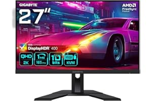 GIGABYTE M27Q Moniteur de jeu 27" QHD - 2560 x 1440, 170Hz, 0,5ms, 350 cd/m², FreeSync Premium, Display HDR400, HDMI 2.1, DisplayPort 1.4