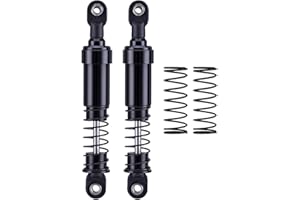 YSKMLOLP 75mm-115mm Big Bore Shocks, RC Crawler Shocks for 1/10 RC Crawler LCG Chassis Gspeed V3 Element Enduro SCX10 TRX4 Gamde R1 Comp Builds DIY (Black 95mm 2pcs)