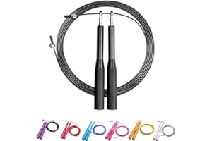 PAULAND CO Comba Crossfit Profesional de Aluminio, Combas Fitness con Rodamientos y Mango Antideslizante, Jump Rope, Cuerda de Saltar Boxeo. Para Mujer y Hombre